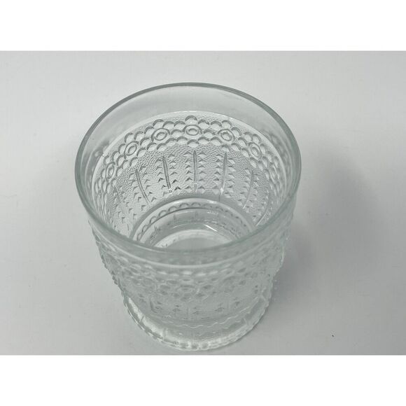 SKLO Union Praha Textured Floral Adolf Matura MCM Footed Tumbler Glass 3 7/8” - Picture 2 of 6